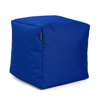 Square Ottoman and Footrest - Indigo Blue