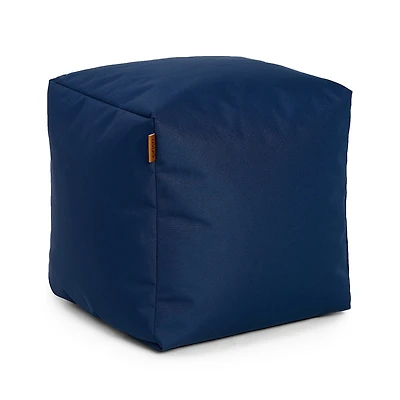 Square Ottoman and Footrest - Navy Blue