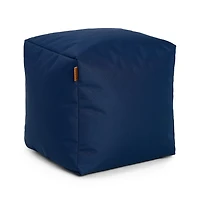 Square Ottoman and Footrest - Navy Blue