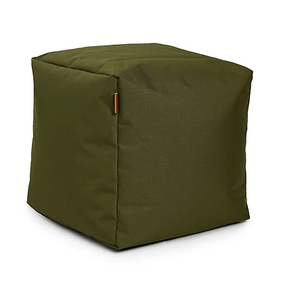 Square Ottoman and Footrest - Olive Green