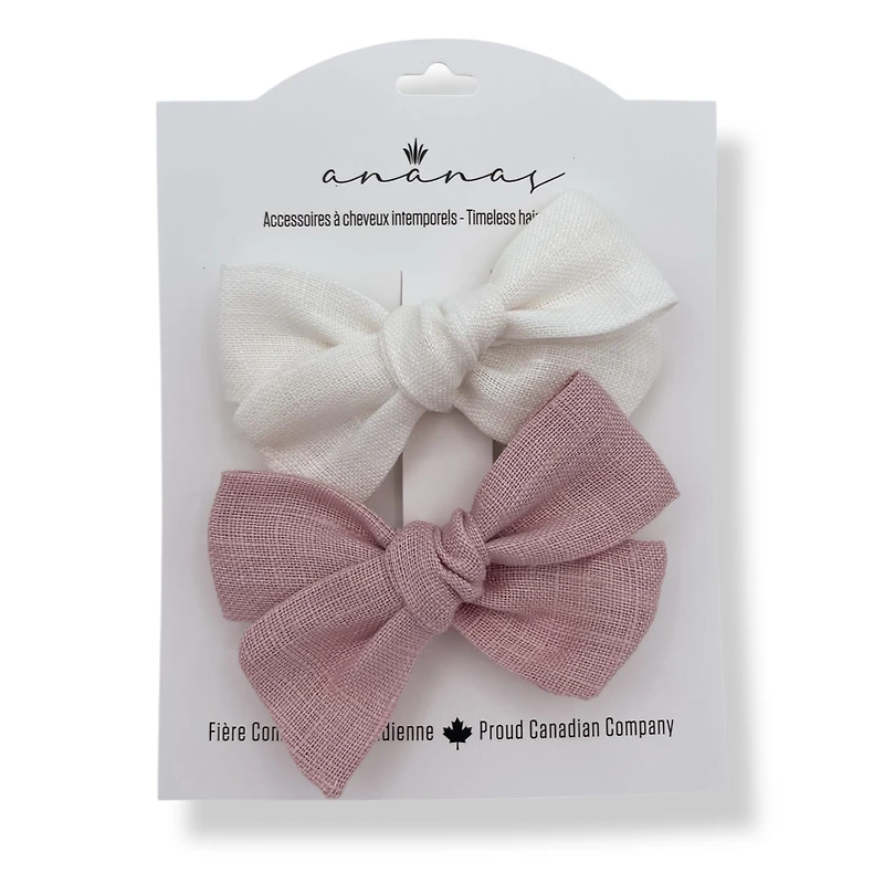 Linen Bow Clips (2