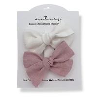 Linen Bow Clips (2