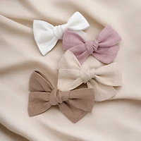 Linen Bow Clips (2