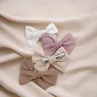 Linen Bow Clips (2
