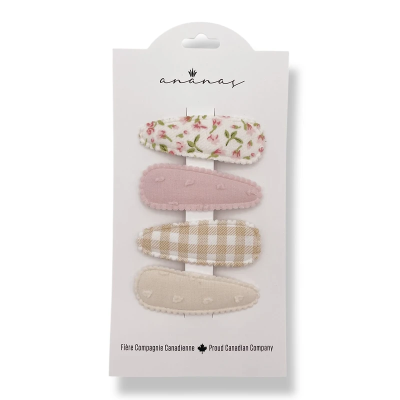 Floral Snap Clips (4)