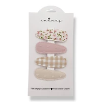Floral Snap Clips (4)