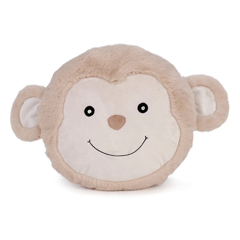 Coussin Peluche Singe Beige