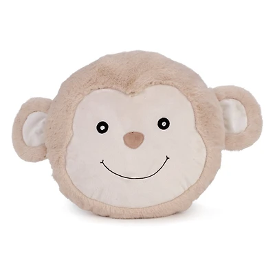 Coussin Peluche Singe Beige