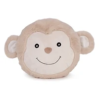 Coussin Peluche Singe Beige