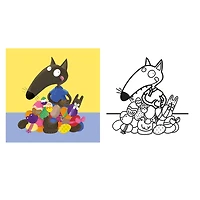 Mes Premier Coloriages Ptit Loup - Joyeuses Pâques!