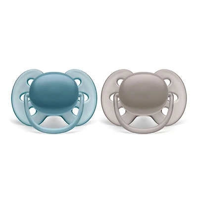 Orthodontic Pacifier 6-18m Ultra Doux Set of 2 - Blue