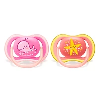 Orthodontic Pacifier 6-18m Ultra Air Set of 2 - Pink