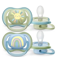 Ultra Air Pacifier 0-6m Smiling Sun / Blue Rainbow 2-pack