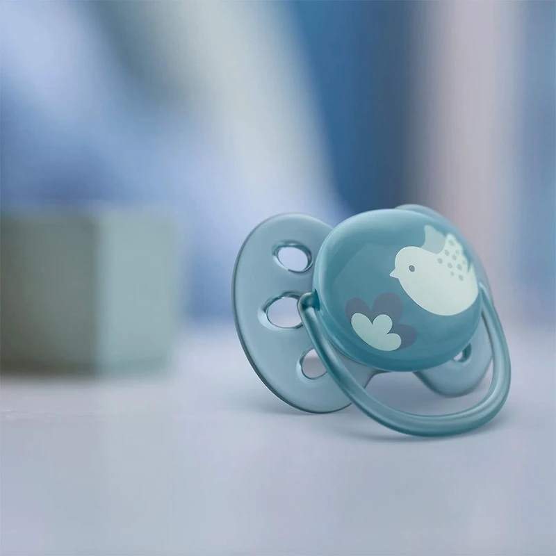 Ultra Soft Pacifier 6-18m Blue Dove / Silver Leaf 2-pack