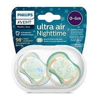 Suce Ultra Air Nighttime 0-6 mois Étoile Souriant / Chouette (2)