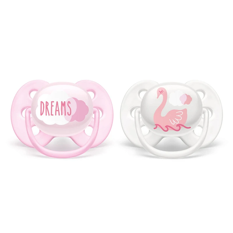 Orthodontic Pacifier 0-6m Ultra Set of 2 - Pink