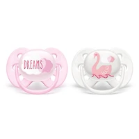 Orthodontic Pacifier 0-6m Ultra Set of 2 - Pink