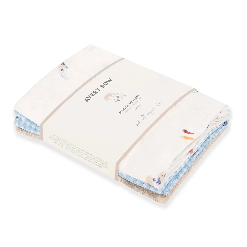 Organic Baby Muslin Blanket (3) - Farm