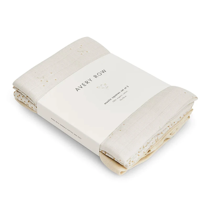 Organic Baby Muslin Blanket Set of 3 - Wild Chamomile