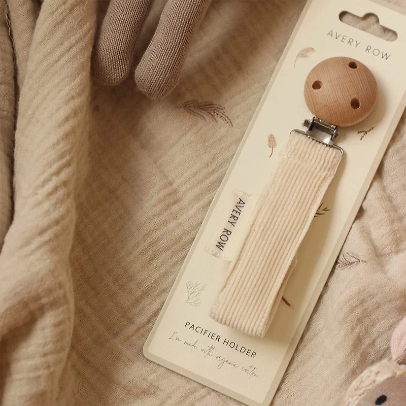 Pacifier Clip - Corduroy / cream