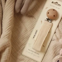 Pacifier Clip - Corduroy / cream