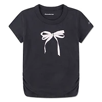 Pearl Bow Ruched T-shirt 5-18