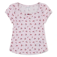 Rosette Pointelle T-shirt 5-18y