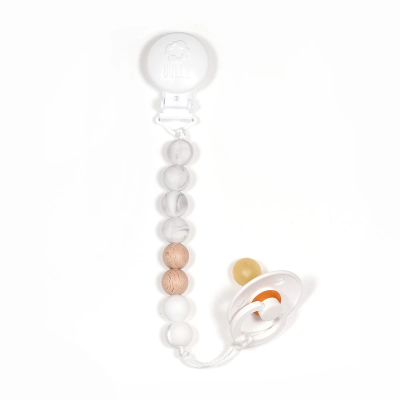 Pacifier-Clip Maxi Wood Marble