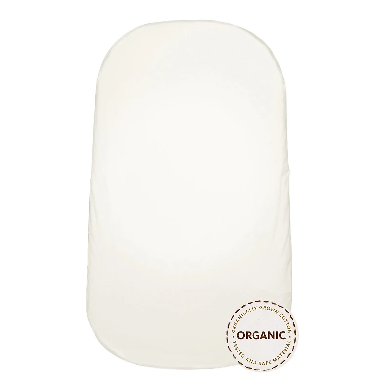 Fitted Sheet For Cradle - White Organic