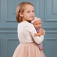 Poupée Nouveau-née avec Tenue Une-Pièce Lilas