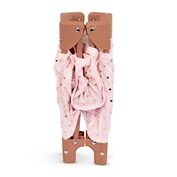 Folding Playpen for Baby Doll - Pink Stars