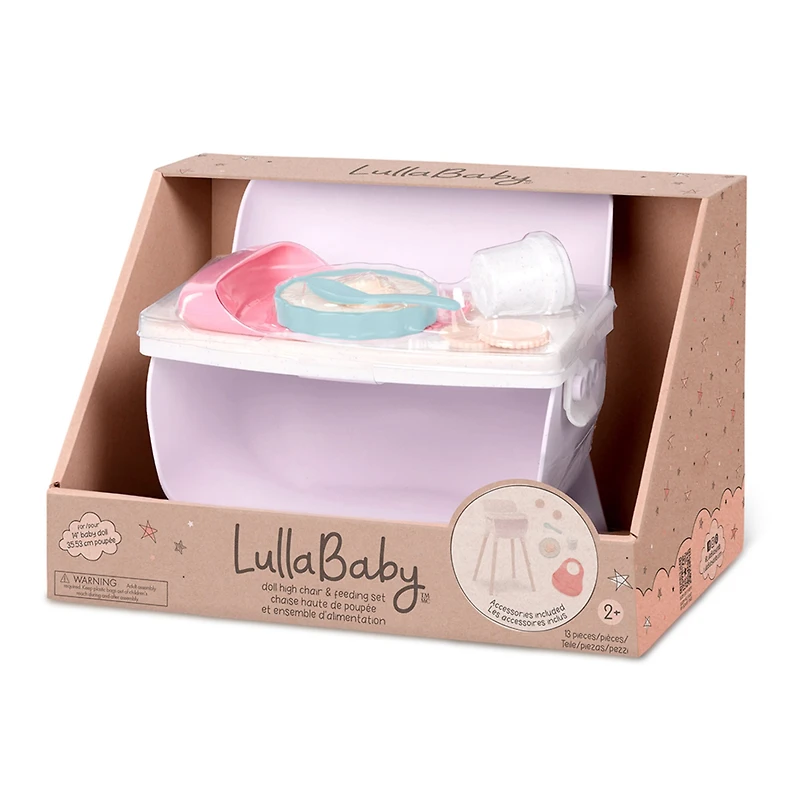 Doll High Chair & Feeding Set for Doll