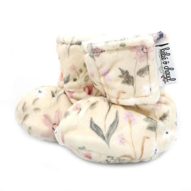 Floral Velux Slippers 0-6m
