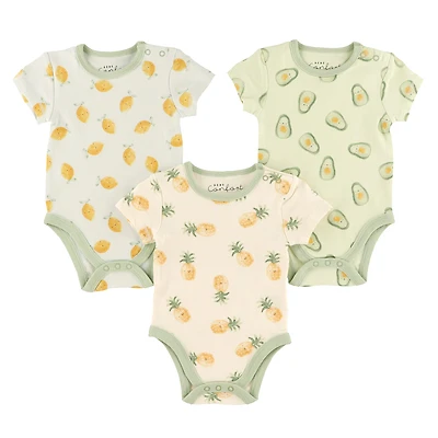 Guacamole 3pk Bodysuits 0-30m