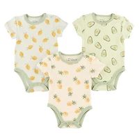 Guacamole 3pk Bodysuits 0-30m