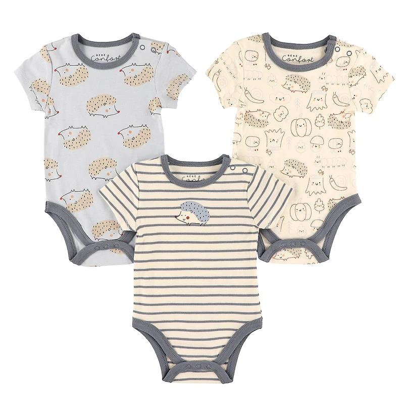 Hedgehogs 3pk Bodysuits 0-30m