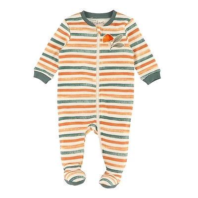 Leaves Striped Pajamas 0-30m