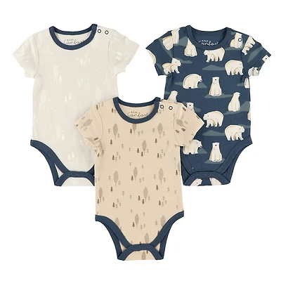Bear 3pk Bodysuits 0-30m