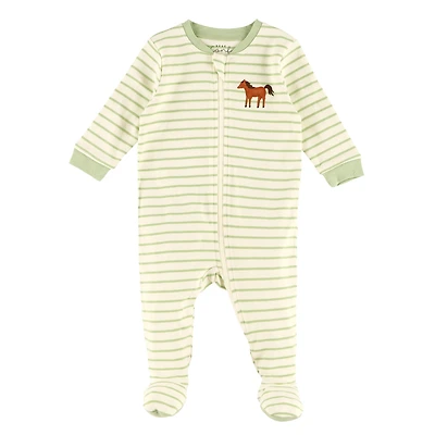 Horses Striped Pajamas 0-30m