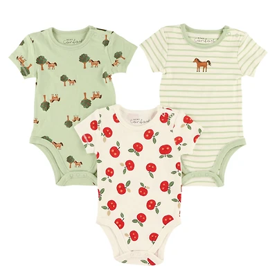 Horses 3-pack Bodysuits 0-30m