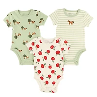 Horses 3-pack Bodysuits 0-30m