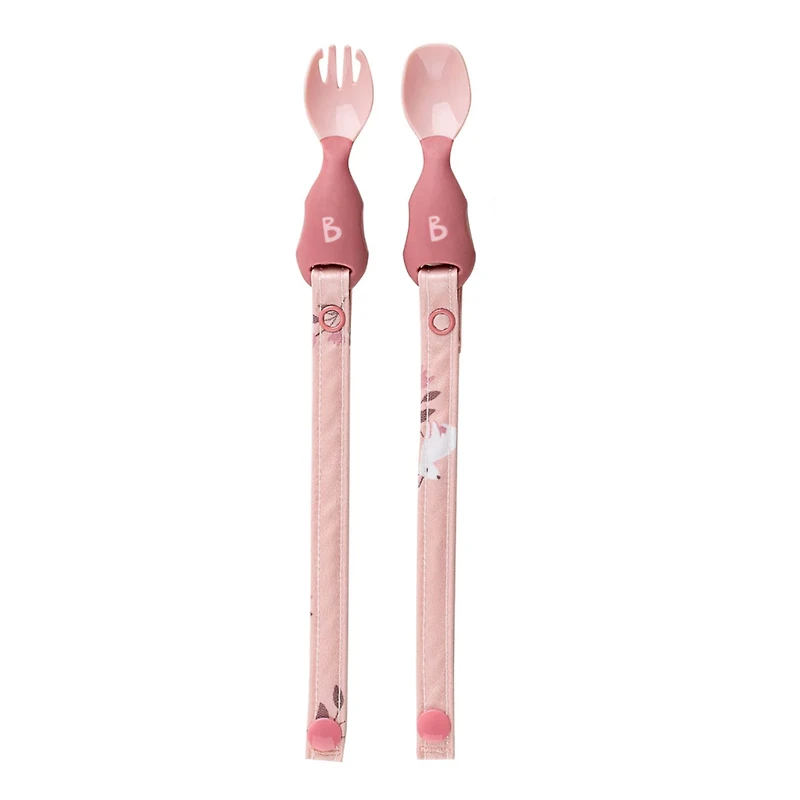 Baby Cutlery Attachable - Blush