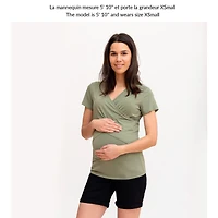 Black Maternity Denim Shorts
