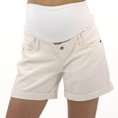 Ivory Maternity Denim Shorts