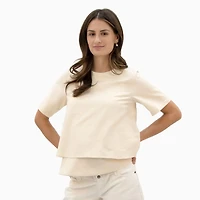 T-shirt Allaitement Lin Beige
