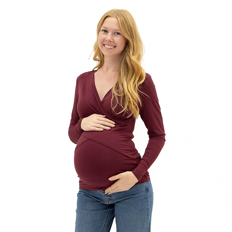 Bordeaux Nursing LS T-Shirt