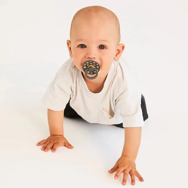 Pacifier Bibs (2) 0-6m - Polka Sage (Size 1)