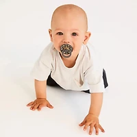 Pacifier Bibs (2) 0-6m - Polka Sage (Size 1)