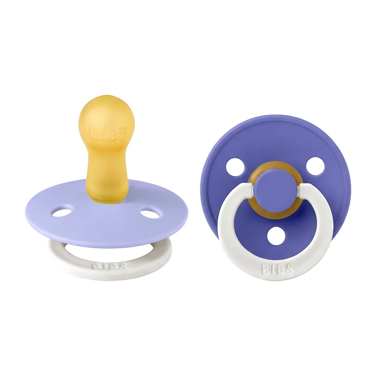BIBS Pacifiers (2) 0-6m - Glow Hush / Grape (Size 1)
