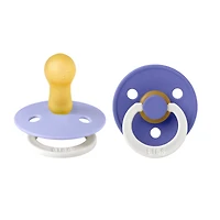BIBS Pacifiers (2) 0-6m - Glow Hush / Grape (Size 1)